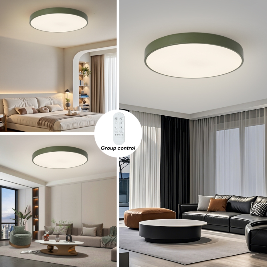 Brilagi - Dimbart LED-armatur POOL SMART LED/100W/230V Ø 80 cm Wi-Fi Tuya + fjärrkontroll grön