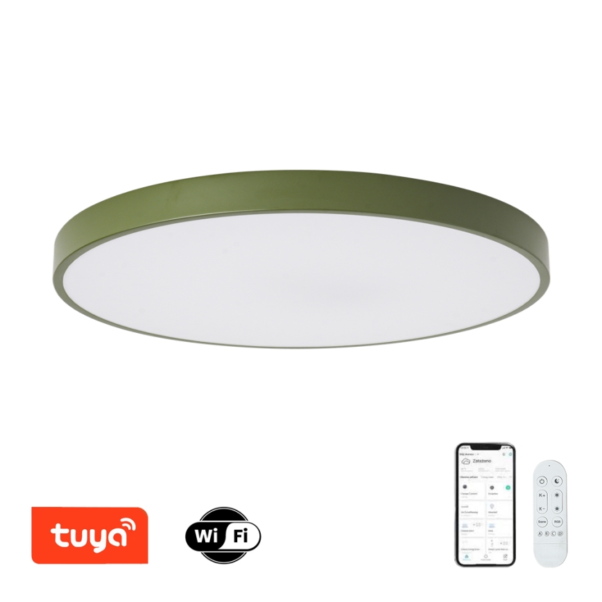 Brilagi - Dimbart LED-armatur POOL SMART LED/100W/230V Ø 80 cm Wi-Fi Tuya + fjärrkontroll grön