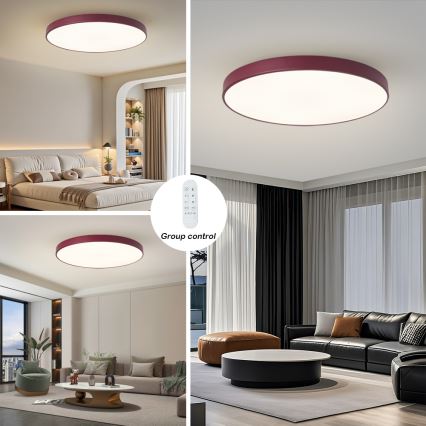 Brilagi - Dimbart LED-armatur POOL SMART LED/128W/230V Ø 100 cm 3000-6000K Wi-Fi Tuya + fjärrkontroll bordeaux