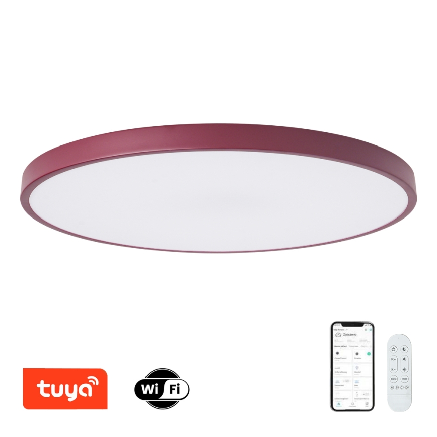 Brilagi - Dimbart LED-armatur POOL SMART LED/128W/230V Ø 100 cm 3000-6000K Wi-Fi Tuya + fjärrkontroll bordeaux