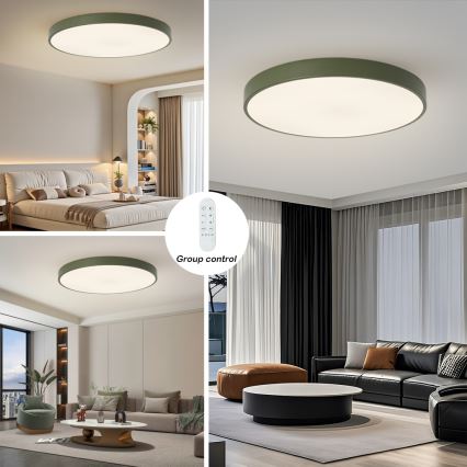 Brilagi - Dimbart LED-armatur POOL SMART/128W/230V Ø 100 cm Wi-Fi Tuya + fjärrkontroll grön