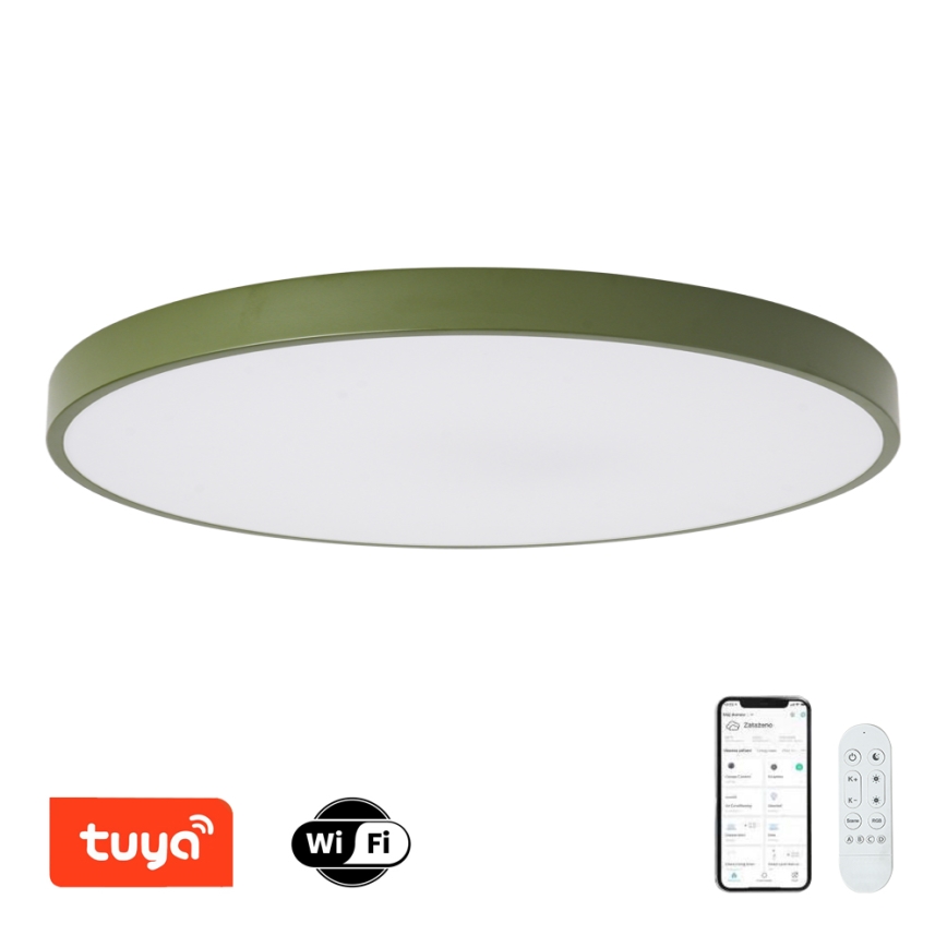 Brilagi - Dimbart LED-armatur POOL SMART/128W/230V Ø 100 cm Wi-Fi Tuya + fjärrkontroll grön