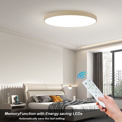 Brilagi - POOL SMART LED dimbar takarmatur, 180W, 230V, 3000–6000K, 120 cm, beige, Wi‑Fi (Tuya) + fjärrkontroll