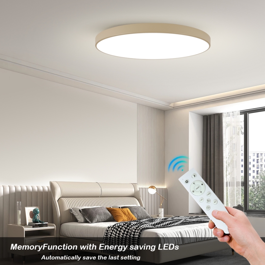 Brilagi - POOL SMART LED dimbar takarmatur, 180W, 230V, 3000–6000K, 120 cm, beige, Wi‑Fi (Tuya) + fjärrkontroll