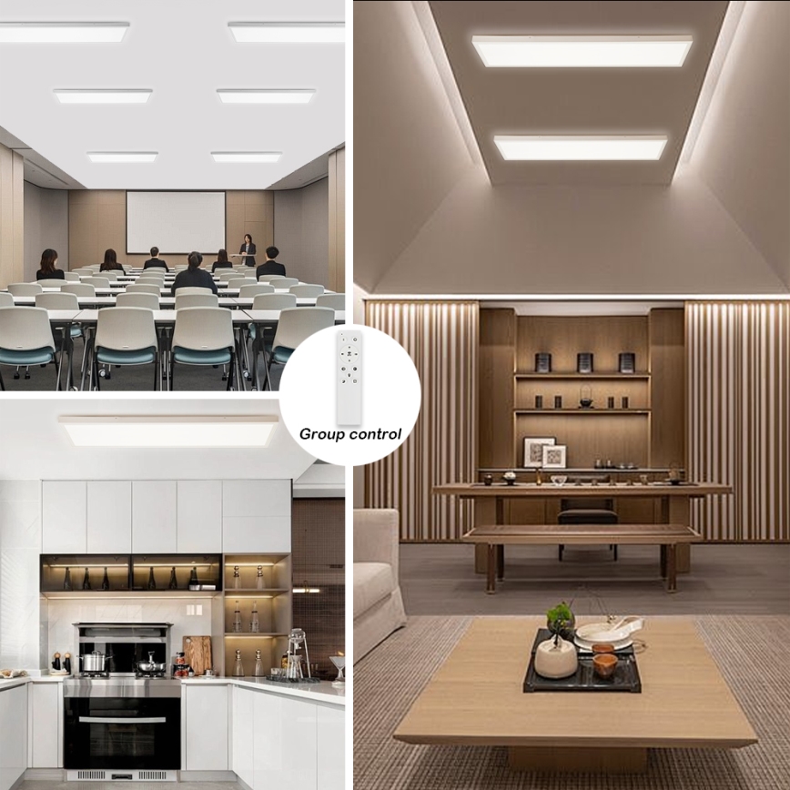 Brilagi - Dimbart LED-takarmatur för badrum FRAME SMART LED/50W/230V 120x30 cm 3000-6000K IP44 vit + fjärrkontroll