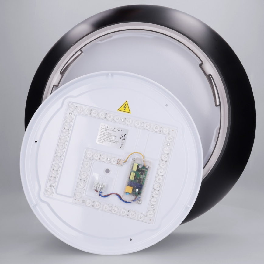 Brilagi - Dimbar LED-taklampa ALVA LED/48W/230V 3000-6500K Ø 51 cm svart + fjärrkontroll