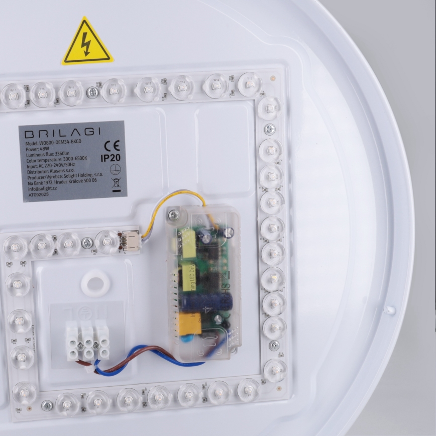 Brilagi - Dimbar LED-taklampa ALVA LED/48W/230V 3000-6500K Ø 51 cm svart + fjärrkontroll