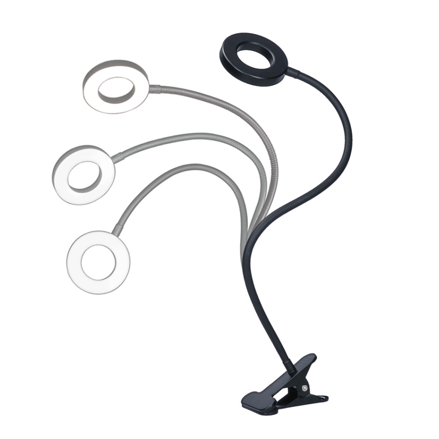 Brilagi -LED Dimmbar LED-klämlampa ORBELA LED/8W/5V 3000/4000/5000K svart