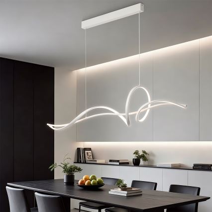 BRILAGI - Dimbar LED-pendel med vajer SIGNATURE LED/55W/230V 3000-6000K 120x23 cm vit + fjärrkontroll