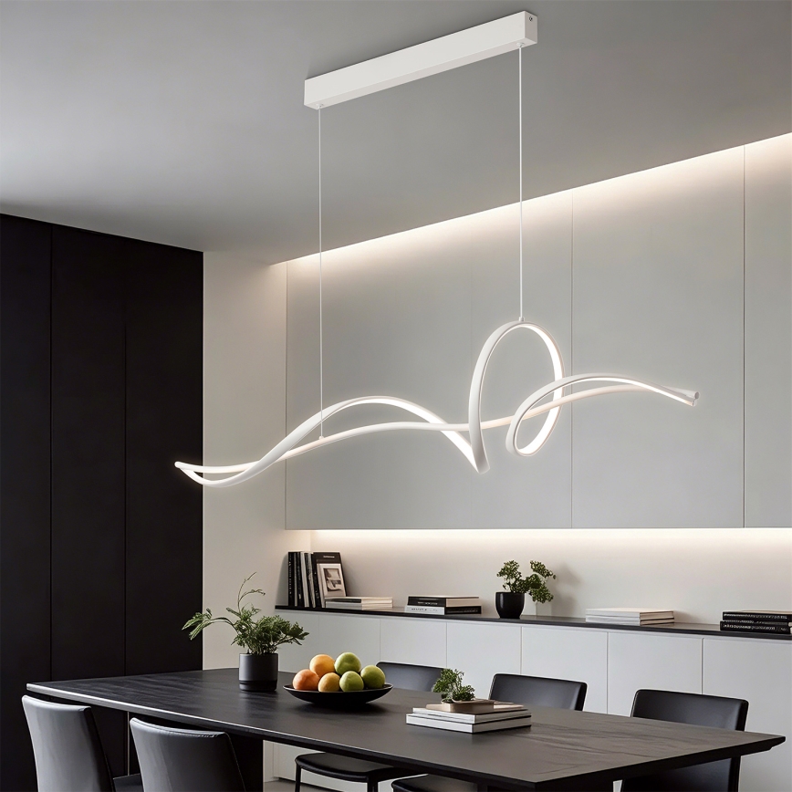 BRILAGI - Dimbar LED-pendel med vajer SIGNATURE LED/55W/230V 3000-6000K 120x23 cm vit + fjärrkontroll