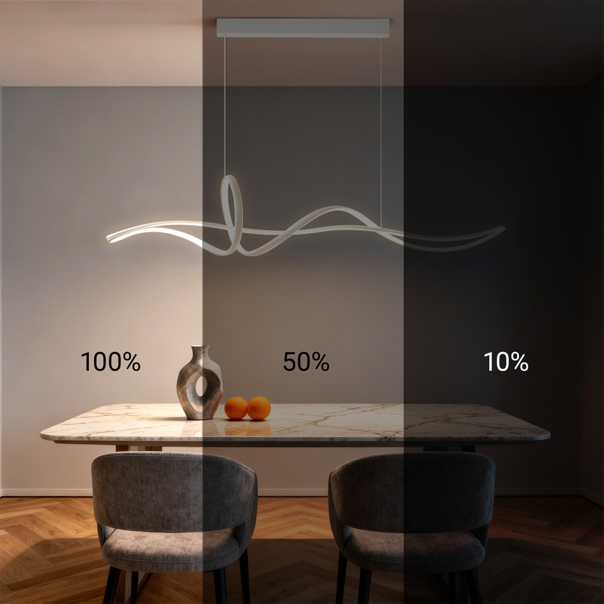 BRILAGI - Dimbar LED-pendel med vajer SIGNATURE LED/55W/230V 3000-6000K 120x23 cm vit + fjärrkontroll