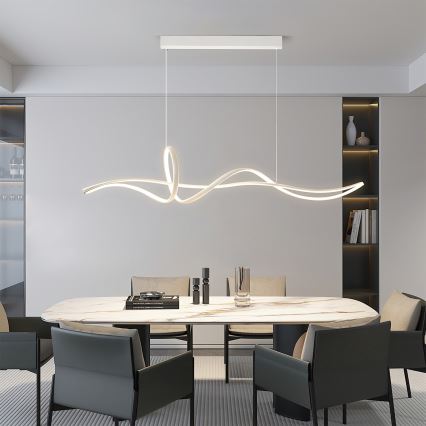 BRILAGI - Dimbar LED-pendel med vajer SIGNATURE LED/55W/230V 3000-6000K 120x23 cm vit + fjärrkontroll