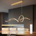 Brilagi - LED-dimmbar pendellampa med vajer SIGNATURE LED/55W/230V 3000-6000K 120x23 cm guld + fjärrkontroll