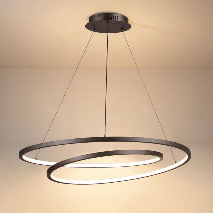Brilagi - LED dimbar pendellampa på kabel TWISTER LED/105W/230V 3000-6000K Ø 100 cm svart + fjärrkontroll