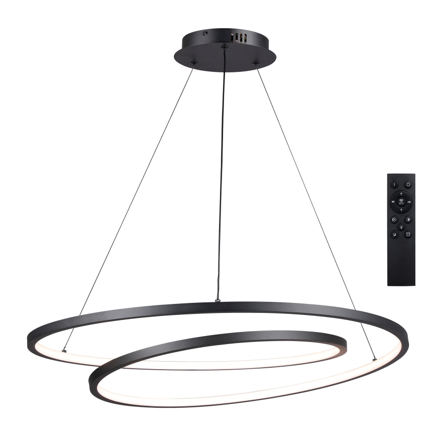 Brilagi - LED dimbar pendellampa på kabel TWISTER LED/105W/230V 3000-6000K Ø 100 cm svart + fjärrkontroll