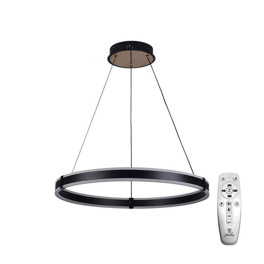 Brilagi - LED dimbar pendellampa på kabel CIRCLE LED/85W/230V 3000–6500K Ø 60 cm svart + fjärrkontroll