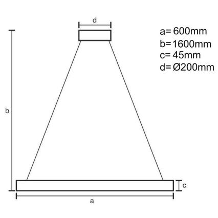 Brilagi - LED dimbar pendellampa på kabel CIRCLE LED/85W/230V 3000–6500K Ø 60 cm svart + fjärrkontroll