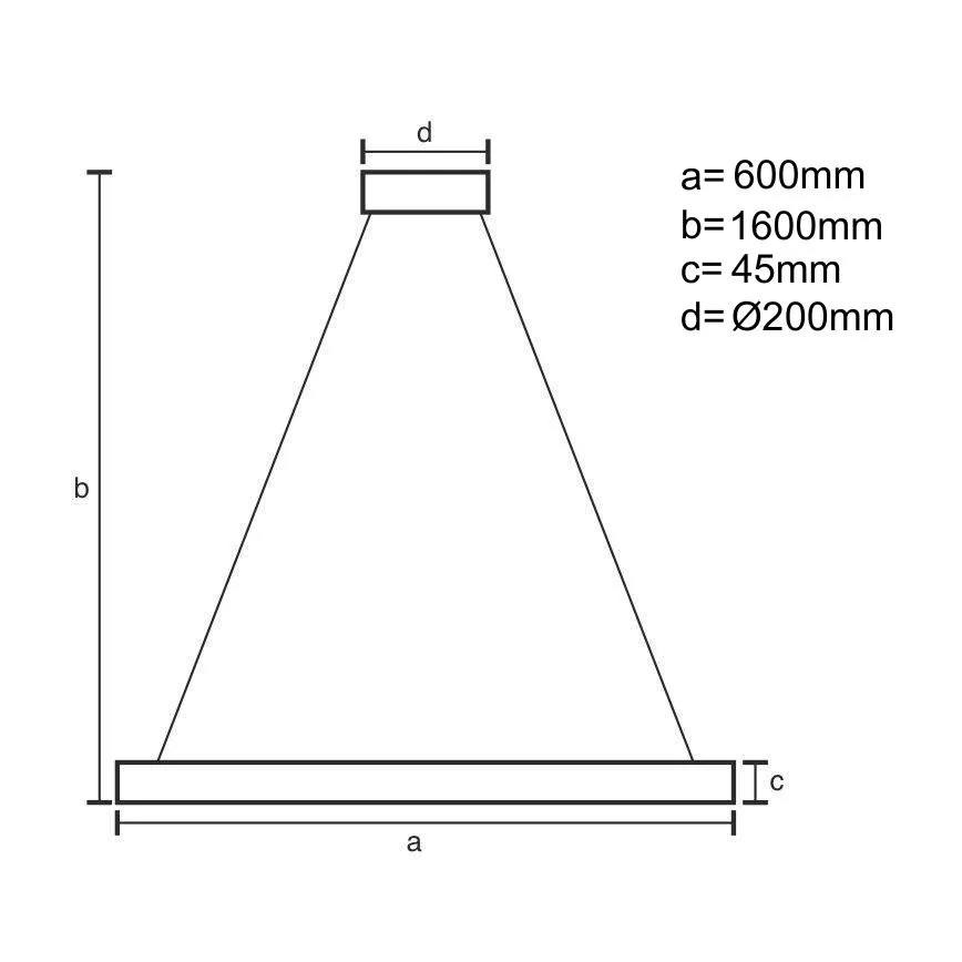 Brilagi - LED dimbar pendellampa på kabel CIRCLE LED/85W/230V 3000–6500K Ø 60 cm svart + fjärrkontroll
