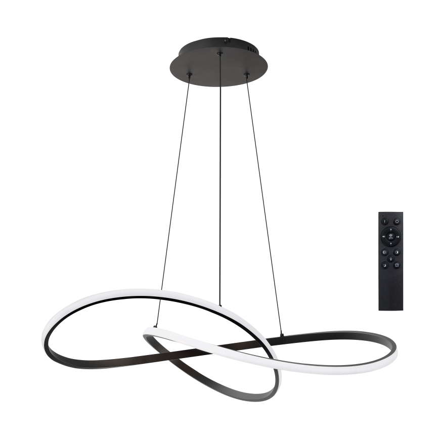 Brilagi - LED dimbar pendellampa på kabel INFINITY LED/80W/230V 3000-6000K 80x80 cm svart + fjärrkontroll