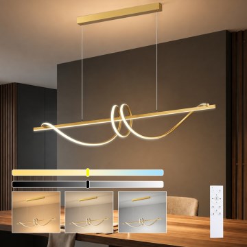 BRILAGI - LED Dimmbar pendellampa på vajer SIGNATURE LED/50W/230V 3000-6000K 120 cm guld + fjärrkontroll