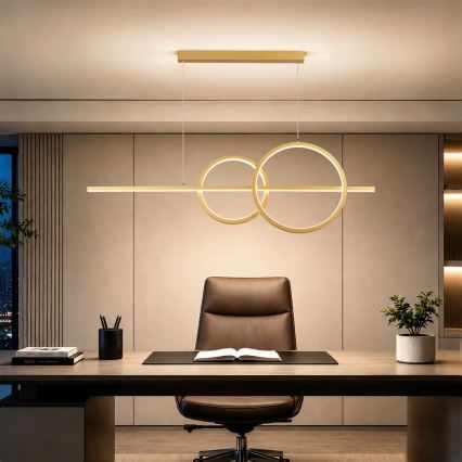 BRILAGI - Dimmbar LED-pendellampa på vajer SIGNATURE LED/53W/230V 3000-6000K 120 cm guld + fjärrkontroll