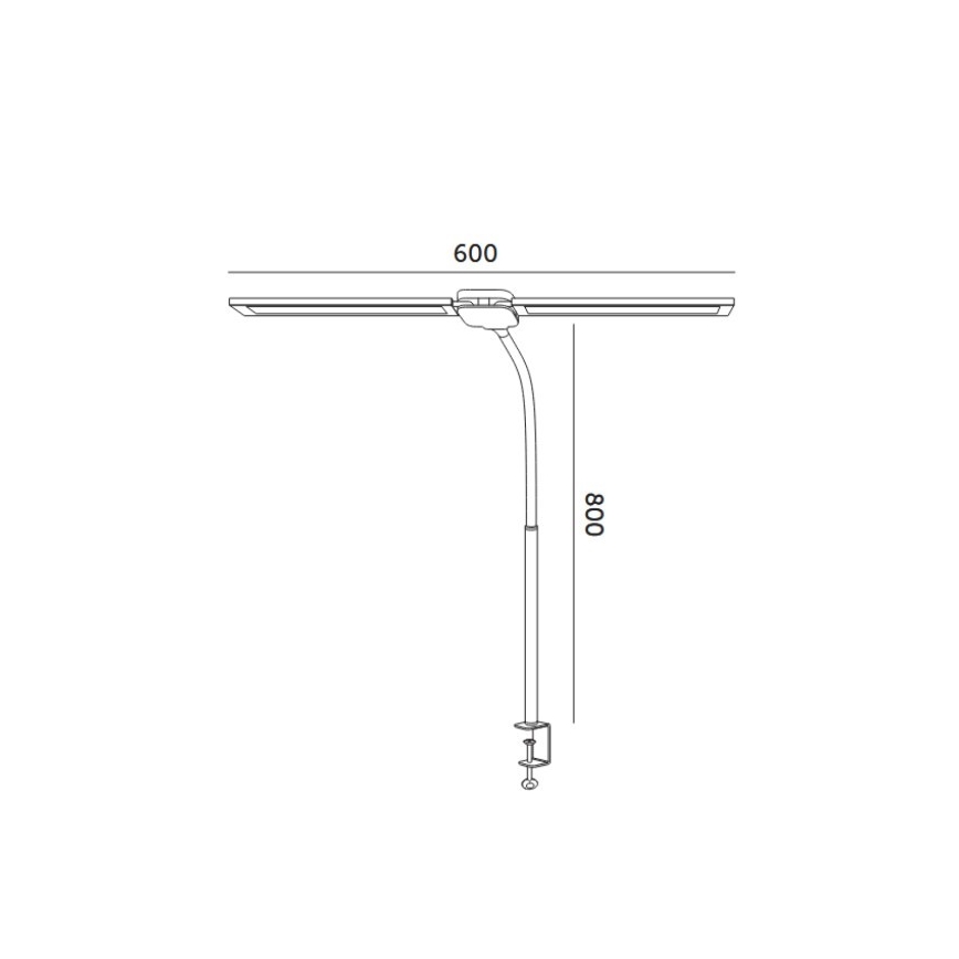 Brilagi - LED-dimmbar skrivbordslampa USB VARIO LED/14W/5V 3000-6000K vit