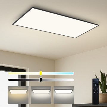 Brilagi - LED Dimmbar takarmatur SLIMFRAME LED/80W/230V 120x60 cm 3000-6000K svart + fjärrkontroll