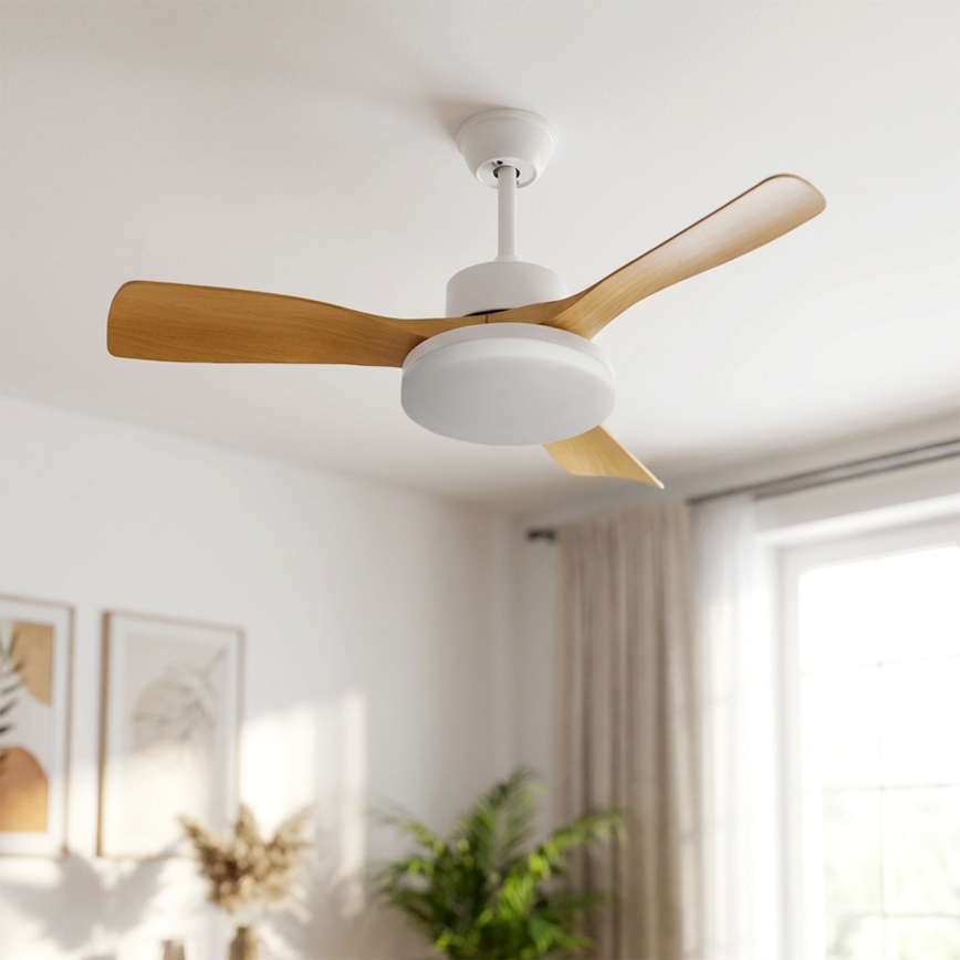 Brilagi - LED dimbar takfläkt LED/34W/230V 3000-6500K Ø 106 cm vit/brun + fjärrkontroll