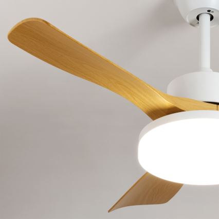 Brilagi - LED dimbar takfläkt LED/34W/230V 3000-6500K Ø 106 cm vit/brun + fjärrkontroll