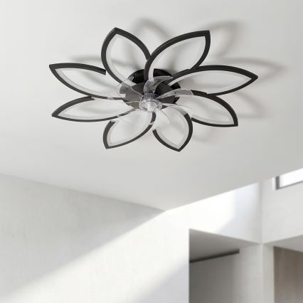 Brilagi - Dimbart LED-takfläkt LED/43W/230V 3000-6500K Ø 90 cm svart + fjärrkontroll