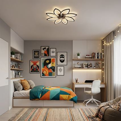 Brilagi - Dimbart LED-takfläkt LED/43W/230V 3000-6500K Ø 90 cm svart + fjärrkontroll