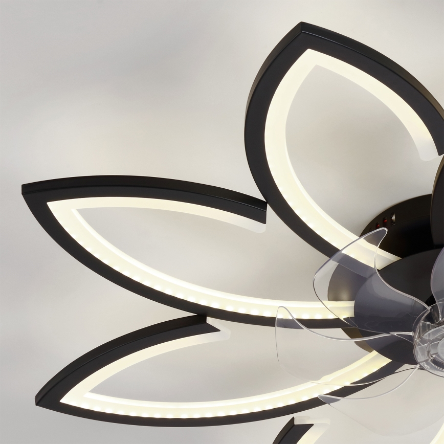 Brilagi - Dimbart LED-takfläkt LED/43W/230V 3000-6500K Ø 90 cm svart + fjärrkontroll