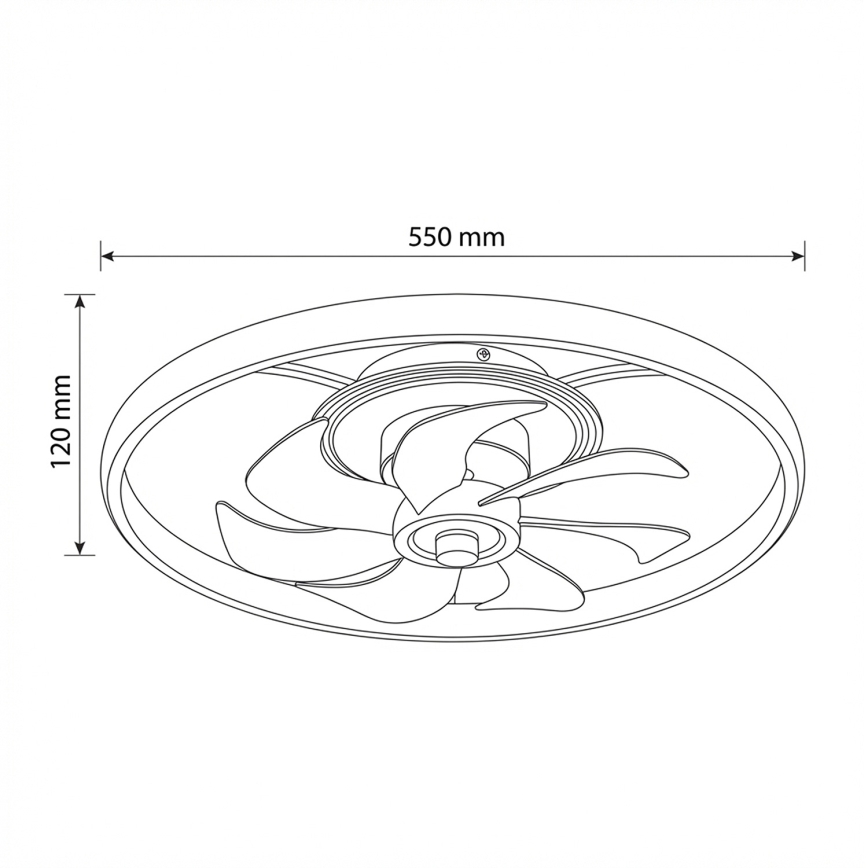 Brilagi - Dimbar LED-takfläkt 66W/230V 3000-6500K Ø 55 cm vit/guld + fjärrkontroll