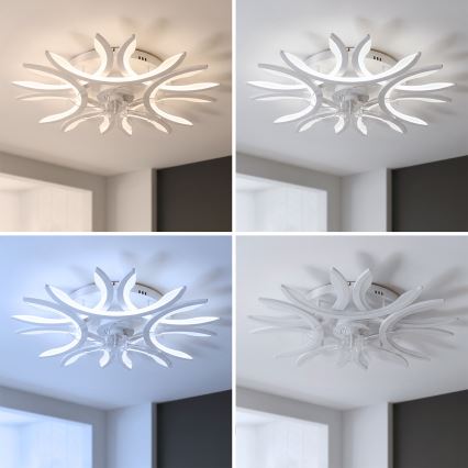 Brilagi - Dimbart LED-takfläkt LED/70W/230V 3000–6500K Ø 76 cm vit + fjärrkontroll