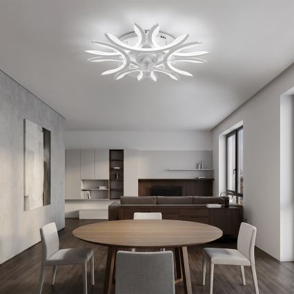 Brilagi - Dimbart LED-takfläkt LED/70W/230V 3000–6500K Ø 76 cm vit + fjärrkontroll