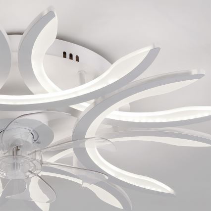 Brilagi - Dimbart LED-takfläkt LED/70W/230V 3000–6500K Ø 76 cm vit + fjärrkontroll