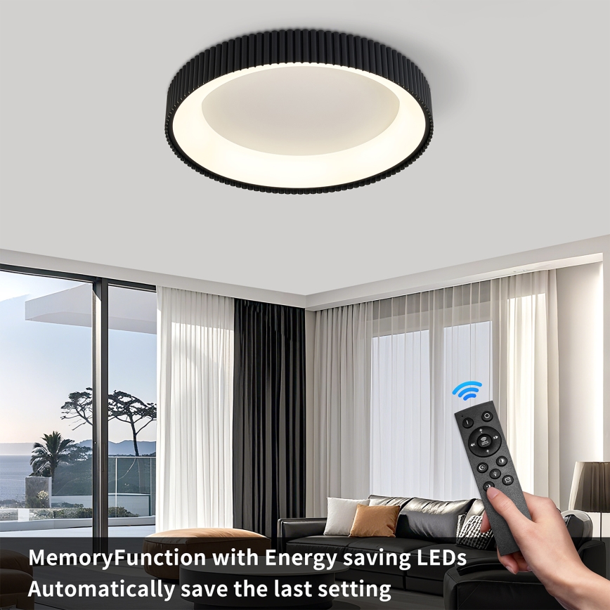 BRILAGI - LED dimbar taklampa FALCON MODERN LED/54W/230V 3000–6500K Ø 60 cm svart + fjärrkontroll