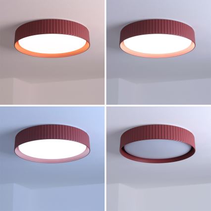 Brilagi - Dimbart LED-takarmatur LUCIA LED/48W/230V 3000-6500K Ø 41 cm röd + fjärrkontroll