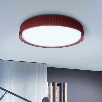 Brilagi - Dimbart LED-takarmatur LUCIA LED/48W/230V 3000-6500K Ø 41 cm röd + fjärrkontroll