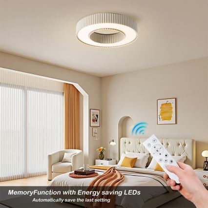 Brilagi - dimmbar LED-taklampa LUMIX LED/48W/230V 3000-6000K beige Ø 50 cm + fjärrkontroll