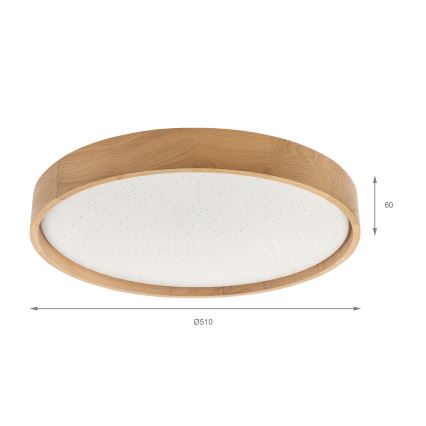 Brilagi - Dimbar LED-taklampa MANAROLA SMART STARS LED/36W/230V 3000–6000K Wi‑Fi Tuya Beacon Ø 51 cm + fjärrkontroll