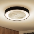 Brilagi - LED Dimmbar taklampa med fläkt LED/30W/230V 3000-6500K pr. 50 cm svart + fjärrkontroll