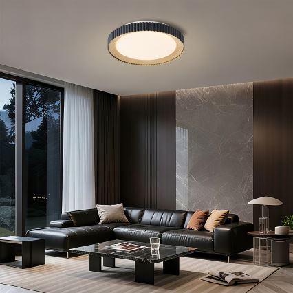 Brilagi - Dimbar LED-takarmatur NEXO LED/48W/230V 3000-6000K svart Ø 43 cm + fjärrkontroll