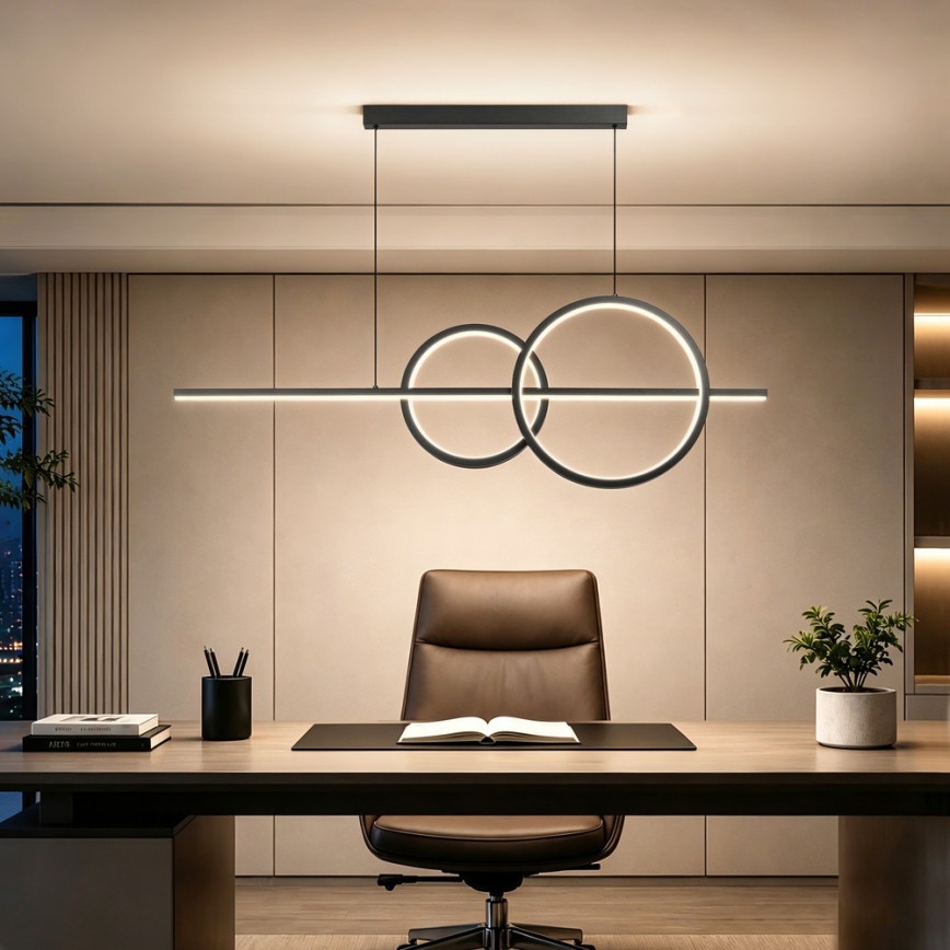 BRILAGI - Dimbar LED-pendellampa på vajer SIGNATURE LED/53W/230V 3000-6000K 120 cm svart + fjärrkontroll