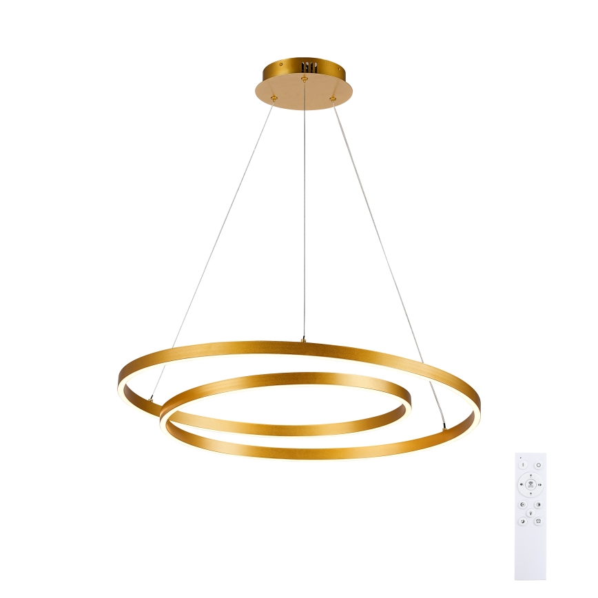 BRILAGI - Dimbar LED-pendellampa TWISTER LED/75W/230V 3000-6000K Ø 70 cm guld + fjärrkontroll