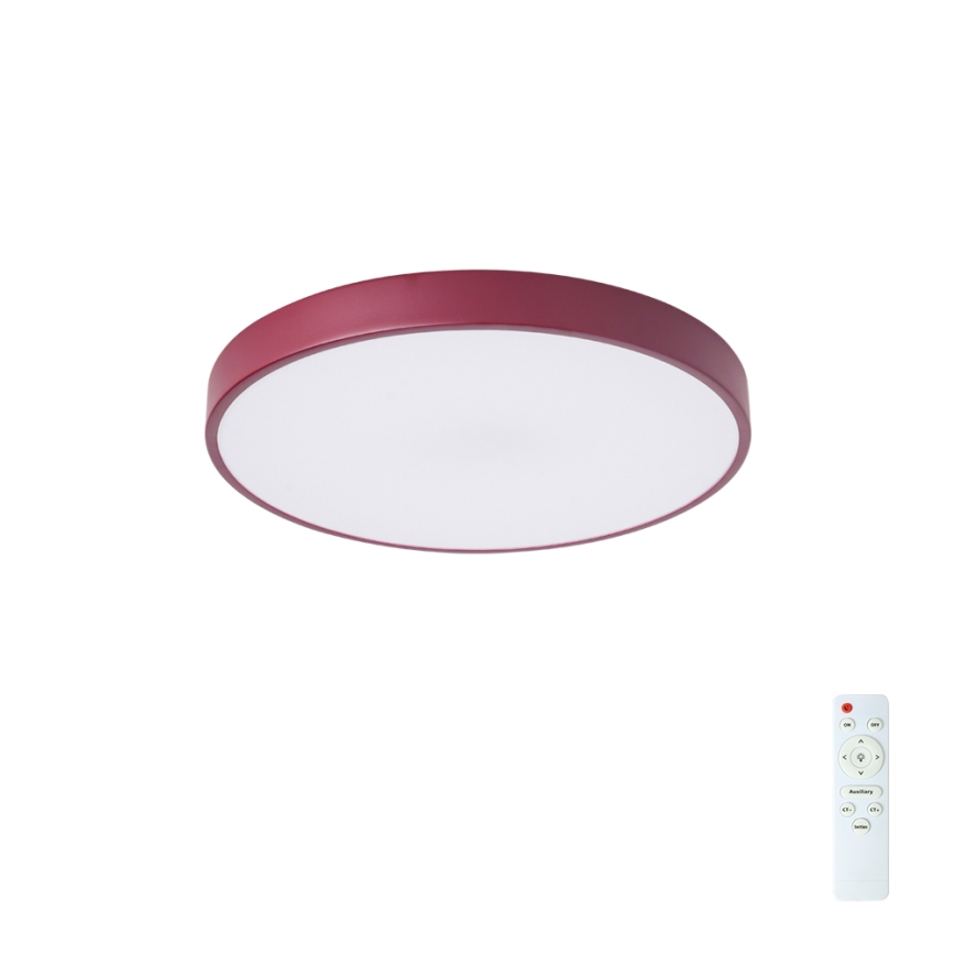 Brilagi - Dimbart LED-takarmatur POOL LED/48W/230V 3000-6000K Ø 40 cm bordeaux + fjärrkontroll