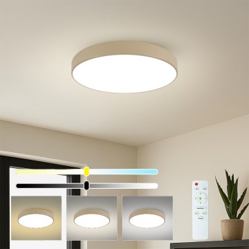 Brilagi - LED-dimmbar taklampa POOL LED/60W/230V 3000-6000K Ø 60 cm beige + fjärrkontroll