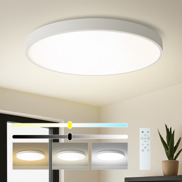 Brilagi - LED-dimmbar taklampa POOL SMART LED/128W/230V 3000-6000K Ø 100 cm Wi-Fi Tuya vit + fjärrkontroll