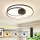 Brilagi - LED-dimmbar taklampa TWISTER LED/75W/230V 3000-6000K Ø 70 cm svart + fjärrkontroll