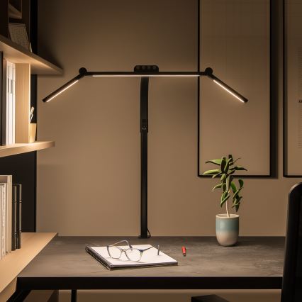 BRILAGI - VARIO beröringsstyrd dimbar skrivbordslampa med klämma LED/24W/230V 3000-6500K CRI 92 svart